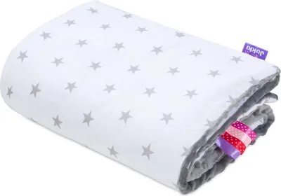 Produktbild von Grey Stars & Grey Minky Neugeborene Decke 55x75cm