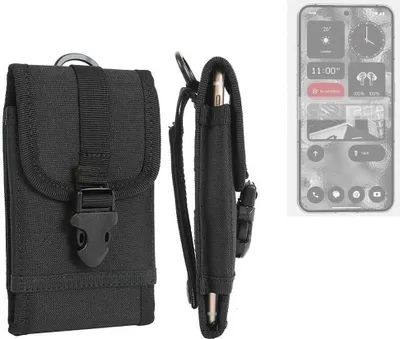 Produktbild von K-S-Trade Holster Handy Hülle kompatibel mit Nothing 2 Holster Handytasche Gürtel Tasche Schutz Hülle Robust Outdoor schwarz