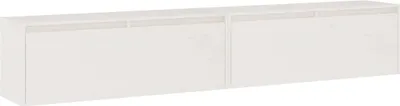 Obrázek produktu pro vidaXL Nástěnné skříňky 2 ks. Bílé 100x30x35 cm z masivního borovicového dřeva
