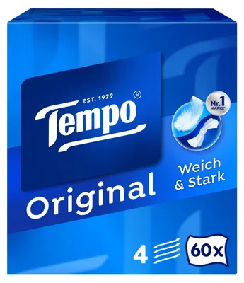 Produktbild von Tempo Taschentücher Würfelbox Megapack 12x60 extra stark weich