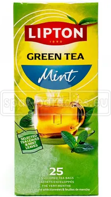 Produktbild von Lipton Grüner Tee Minze, 25er Pack