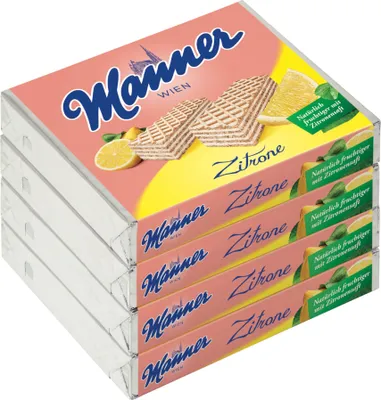 Produktbild von Manner Schnitten Zitrone 4x75g