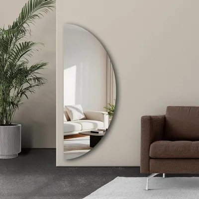 Obrázok produktu pre Skye Decor, moderné nástenné zrkadlo (52 x 135 cm), hrúbka 4 mm, čierny EVA podklad (20 mm) | Štýlový dizajn do každej miestnosti | Ideálne do moderných obývacích a pracovných priestorov