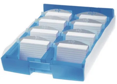 Produktbild von CROCO DUO Archivbox A8 max. 2500 Karten (blau)