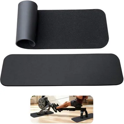 Zdjęcie produktu dla Mata ochronna Sprzęt fitness - Czarna 80x25 cm - 6 mm Grubość - PVC - Dla Gym domowy - Mata zabezpieczająca podłogowy