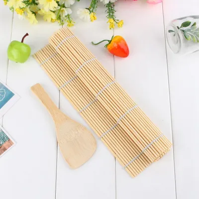 Produktbild von DIY Sushi Rolling Maker Roller Bambus Material Mat Maker und ein Reis Paddel Set