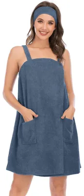 Produktbild von Damen Verstellbare Handtuch-Wickel mit Haarband für Sauna und Strand