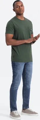 Produktbild von Ombre Clothing Kurzarmhemd für Männer Vokiac dunkles oliv L