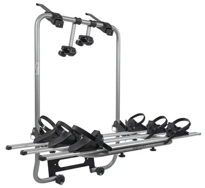 Produktbild von Menabo Shadow Silver | Fahrrad-Heckträger für 3 Fahrräder für Heckklappe und Kofferraum - Aluminium