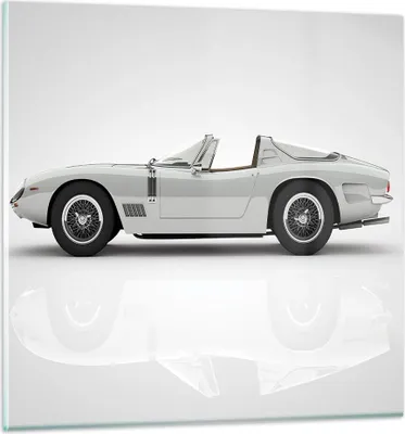 Produktbild von Bilder auf glas - Einteilig - Sportlich Auto Vintage - 40x40cm - Glasbilder - Wandbilder - Bilder - zum Aufhängen bereit - Wanddekoration aus Glas - Glas Bilder - Wandbild auf Glas - GAC40x40-4872