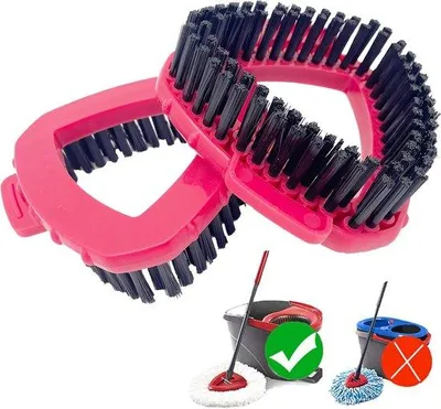 Produktbild von Famanu Scrub-Bürstenkopf für Spin Mop - Ersatzkopf für Fliesen und Böden