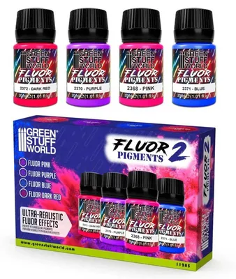 Produktbild von Green Stuff World GSW11285 - Fluor Pigment Set Nr.2 (4x30ml) - Neu