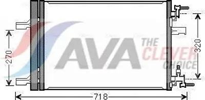 Produktbild von AVA COOLING SYSTEMS OLA5500D Kondensator Klimaanlage Klimakondensator für OPEL ZAFIRA B (A05) +Trockner