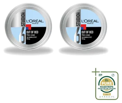 Productafbeelding van 2 x L'Oréal Paris Studio Line Out Of Bed Fibre Cream - 150 ml - Voorraadverpakking - 2 stuks