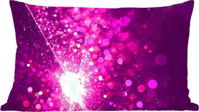 Produktbild von MuchoWow® Zierkissen Sofakissen Wohnzimmer Dekokissen 50x30 cm Violette Geometrie mit Licht - Wohnzimmerdekoration - Polster mit Photo