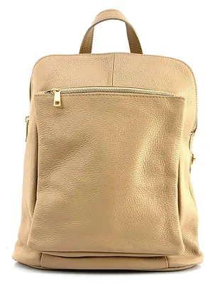 Image de Florence Sac à dos en cuir Sac à dos de ville taupe beige OTF610I