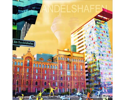 Produktbild von Glasbild Düsseldorf Handelshafen II 50x50 cm