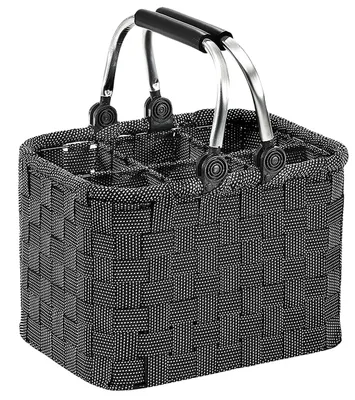 Produktbild von Kobolo nosič lahví košík na lahve nosič taška nosič košík bottlebag láhev bedna opakovaně použitelné nylonové síťoviny pro 6 lahví přihrádky - černá bílá