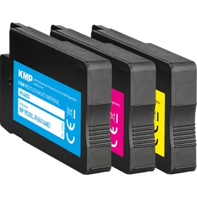 Produktbild von KMP Tintenpatrone passend für HP 953XL 1CC21AE 3-farbig mit neuem KMP Hybrid-Chi