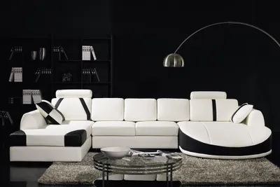 Produktbild von Ecksofa Ledersofa Polster Wohnlandschaft Couch Sofa Eckgarnitur U-Form