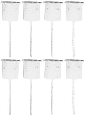 Obrázek produktu pro Novaliv 8x svícen na tyčkové svíčky, bílý I svíčka na špejli 7,1 x Ø 2,8 cm, svíčka na špejli s hrotem pro adventní věnec I svíčka na špejli, svícen I vánoční dekorace