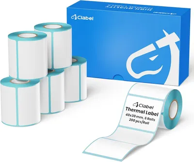 Zdjęcie produktu dla Taśma etykiet 40 x 30 mm, 6 rolek, 200 sztuk, do drukarki etykiet