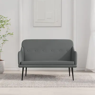 Produktbild von The Living Store Sitzbank Dunkelgrau 110x76x80 cm Stoff