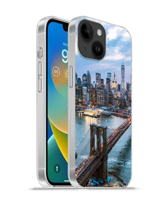 Produktbild von MuchoWow® Handyhülle Schutzhülle Hülle für Apple iPhone 14 - Softcase New York - Skyline - Brücke Silikon Softcase Handy Hülle - Mobiltelefonhülle