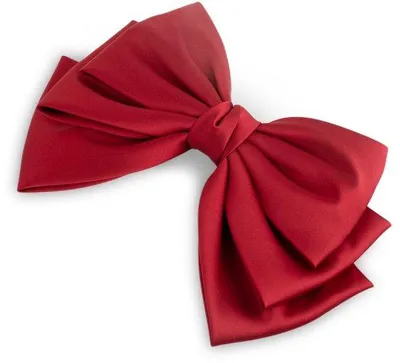 Imagen del producto de Gran pinza para el cabello de satén, peinado femenino rojo, elegante accesorio para el cabello