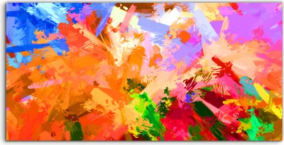 Produktbild von Coloray - Glasbild - 100x50 cm - Wandbild - Glasbilder - Foto Gebürstete gemalte Abstraktion