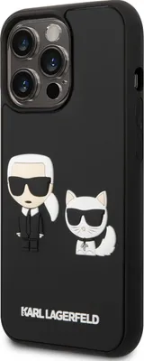 Produktbild von Karl Lagerfeld iPhone 14 Pro Max Hardcase Backcover - 3D Rubber K&C - Black