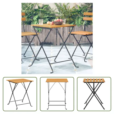 Zdjęcie produktu dla Stół bistro The Living Store 55x54x71 cm lite drewno akacjowe