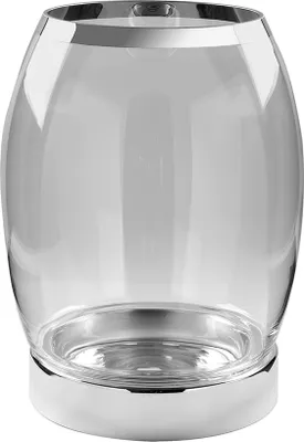 Produktbild von Fink YORK, Windlicht, Eisen, silberfarben, H. 29 cm, D. 22 cm Höhe: 29.00 cm Durchmesser: 22.00 cm 158435