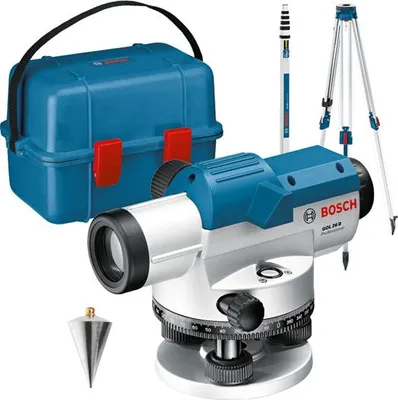 Produktbild von Optisches Nivelliergerät GOL 26 D, mit Baustativ BT160, Messstab GR 500