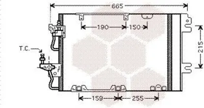 Produktbild von VAN WEZEL 37005384 Kondensator Klimaanlage Klimakondensator für OPEL ZAFIRA B (A05) +Trockner