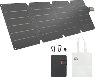Produktbild von HOMCOM Faltbares Solarpanel 36W 13,2V Tragbares Outdoor Solarladegerät