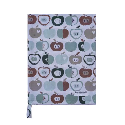 Produktbild von Krasilnikoff – Geschirrtuch KW14674 – Retro Apples / Retro Äpfel, green