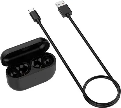 Zdjęcie produktu dla Pojemnik na słuchawki - Ładowarka bezprzewodowa - Ładowarka słuchawek - szybkie ładowanie bezprzewodowe - 590MAH - czarny