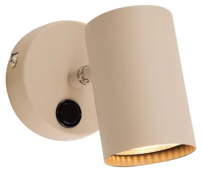 Produktbild von Olucia – Moderne Wandleuchte, Beige, Modell Elena, mit Schalter, KI-generiertes Bild