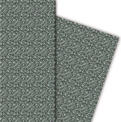 Produktbild von Edles Vintage/ Jugendstil Geschenkpapier auf grau - G5173, 32 x 48cm
