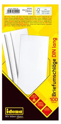 Zdjęcie produktu dla Idena BU DIN lang Mix sk,o.F.,75g/m²,100Stk.