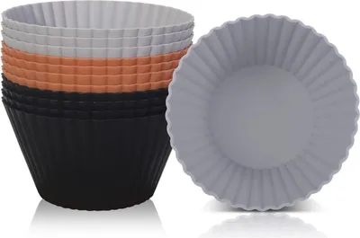 Produktbild von Große Silikon Muffinform Antihaft Wiederverwendbare Backform 12er-Pack