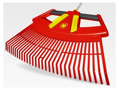 Produktbild von 4-in-1-Laubrechen, 49 x 28,5 x 14 cm, Rot