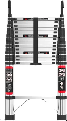 Immagine prodotto di Scala telescopica, altezza, acciaio inox, portata 150 kg, 4,4 M