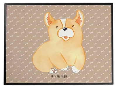 Produktbild von Mr. & Mrs. Panda Schreibunterlage Corgie - Hundeglück - Geschenk, schreibtischmatte, Sprüche, Hund, schreibtischunterlage, schreibtischunterlagen, schreibauflage, Spruch