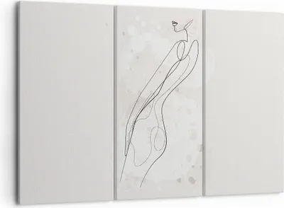 Produktbild von Bild auf Leinwand - Leinwandbild - 3 Teile - Minimalismus Körper Frauen - 105x70cm - Wand Bild - Wanddeko - Wandbilder - Leinwanddruck - Bilder - Wanddekoration - Leinwand bilder - CE105x70-4831