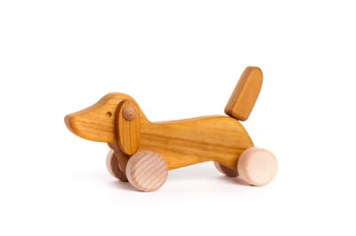 Image de Bajo Teckel en bois naturel 18 cm