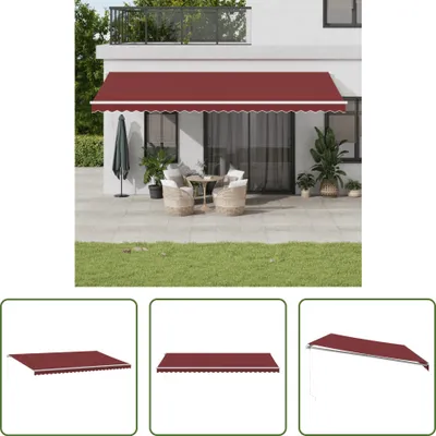 Immagine prodotto di The Living Store Tenda da sole manuale rosso vino 600x300 cm