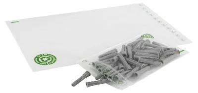 Produktbild von 200x Druckverschlussbeutel 120 x 170 mm 50 my aus 50% recyceltem LDPE (rLDPE)