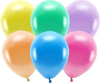Produktbild von Öko-Luftballons 26cm metallic, Mix (1 Packung / 10 Stück)